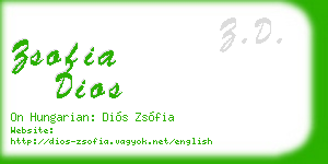 zsofia dios business card